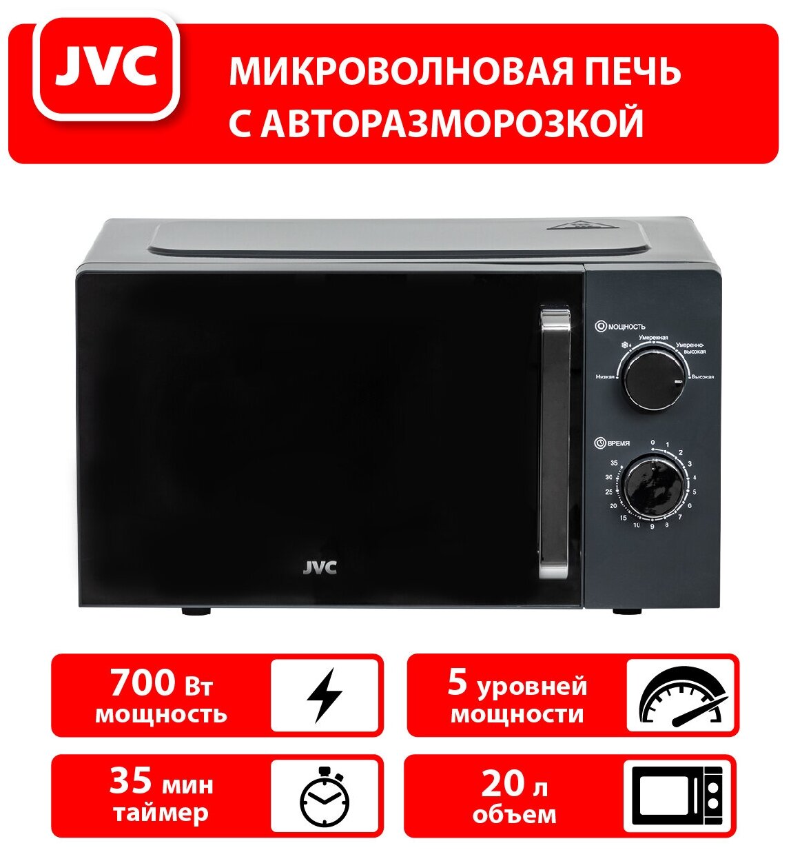 Микроволновая печь JVC JK-MW148M - фотография № 5