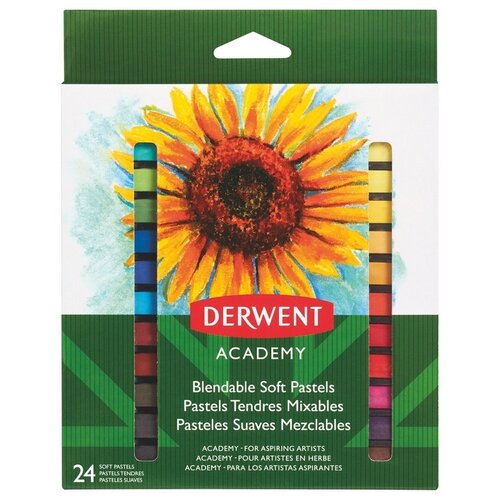 Пастель для рисования Derwent Набор сухой пастели Derwent Academy Soft Pastels 24 цвета (98216)