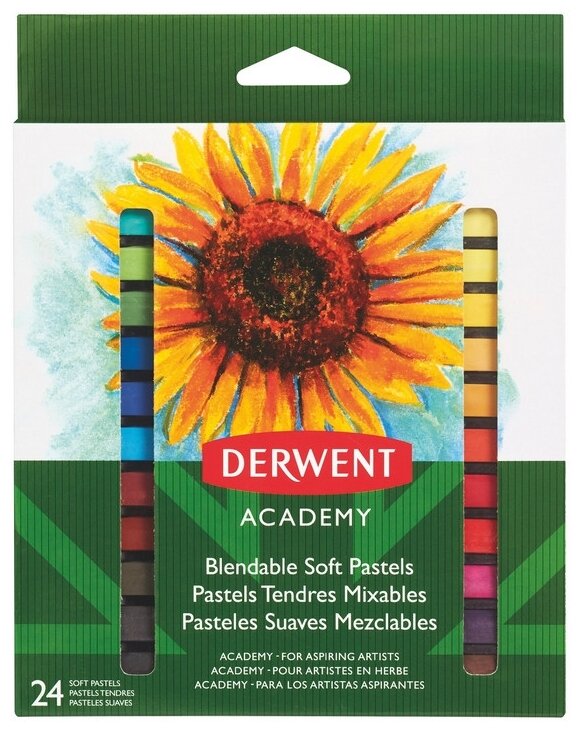 Пастель для рисования Derwent Набор сухой пастели Derwent Academy Soft Pastels 24 цвета (98216)