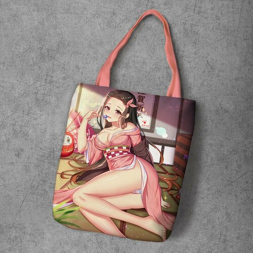 фото Сумка шоппер anime dakimakura, фактура рельефная, мультиколор