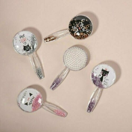 Расческа гребень для волос для стрижек и укладки парикмахерская универсальная для мокрых и сухих волос-шейкер 85 х 175 см рисунок микс 687₽