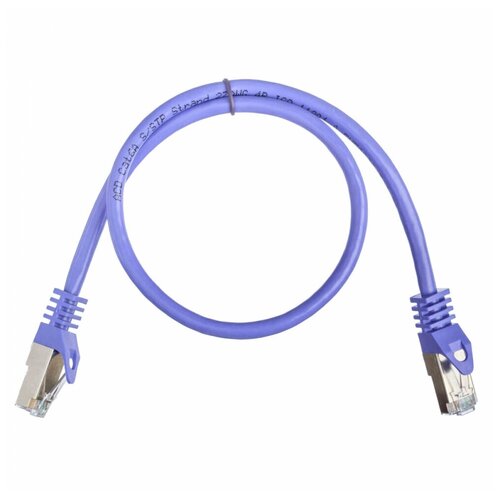 Патч-корд ACD-LPS6A-5DP Cat6a SSTP, 27AWG, CU Фиолетовй, 0.5м