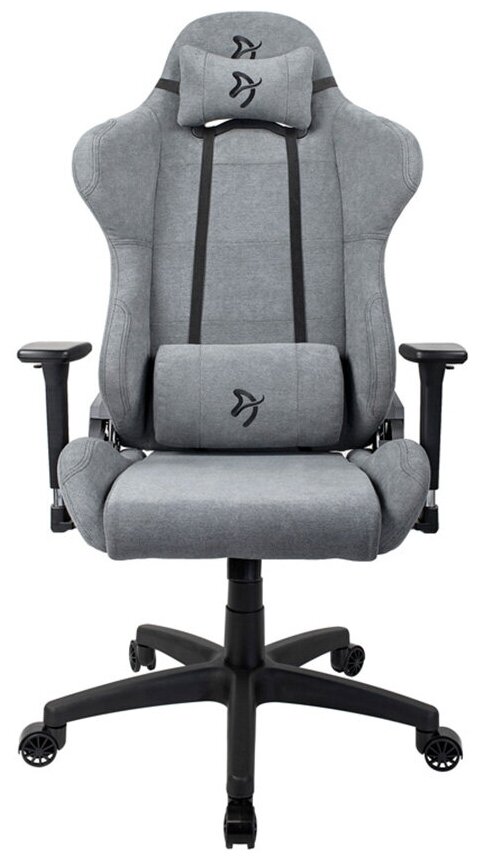 Кресло игровое AROZZI Torretta Soft Fabric, на колесиках, ткань, серый [torretta-sfb-ash] - фотография № 2