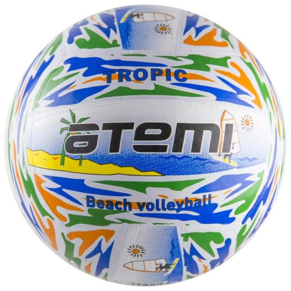 Мяч волейбольный Atemi Tropic, резина, цветной, литой , окруж 65-67