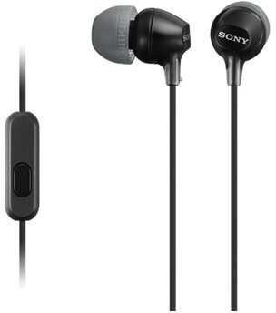 Наушники с микрофоном Sony MDR-EX15APB, черный