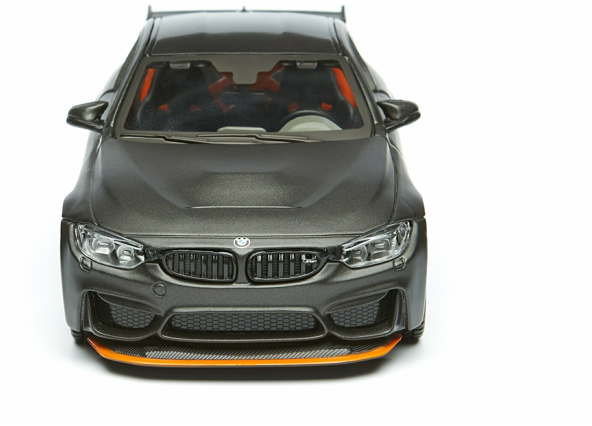 Машинка Maisto 1:24 BMW M4 GTS, черная с оранжевыми дисками - фото №7