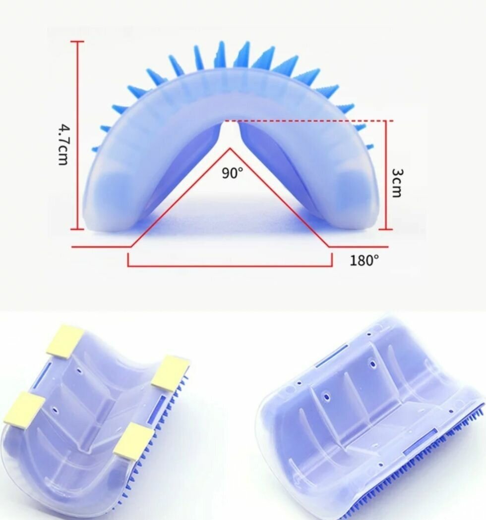Массажер-грумер для кошек с креплением на стену/угол - фотография № 3