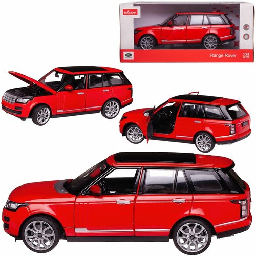 Машина металлическая 1:24 Range Rover, цвет красный , двери и капот открываются машина металлическая 1 43 range rover sport цвет красный 36600r
