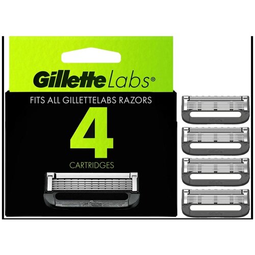 Сменные кассеты для бритья Gillette Labs, 4шт в упаковке