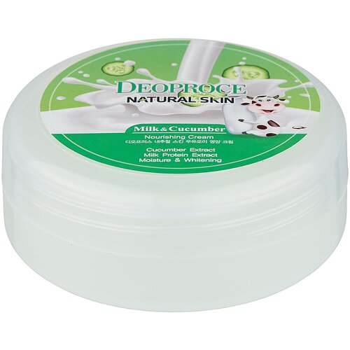 Deoproce Крем для тела Natural Skin Milk & Cucumber Nourishing Cream, 100 мл