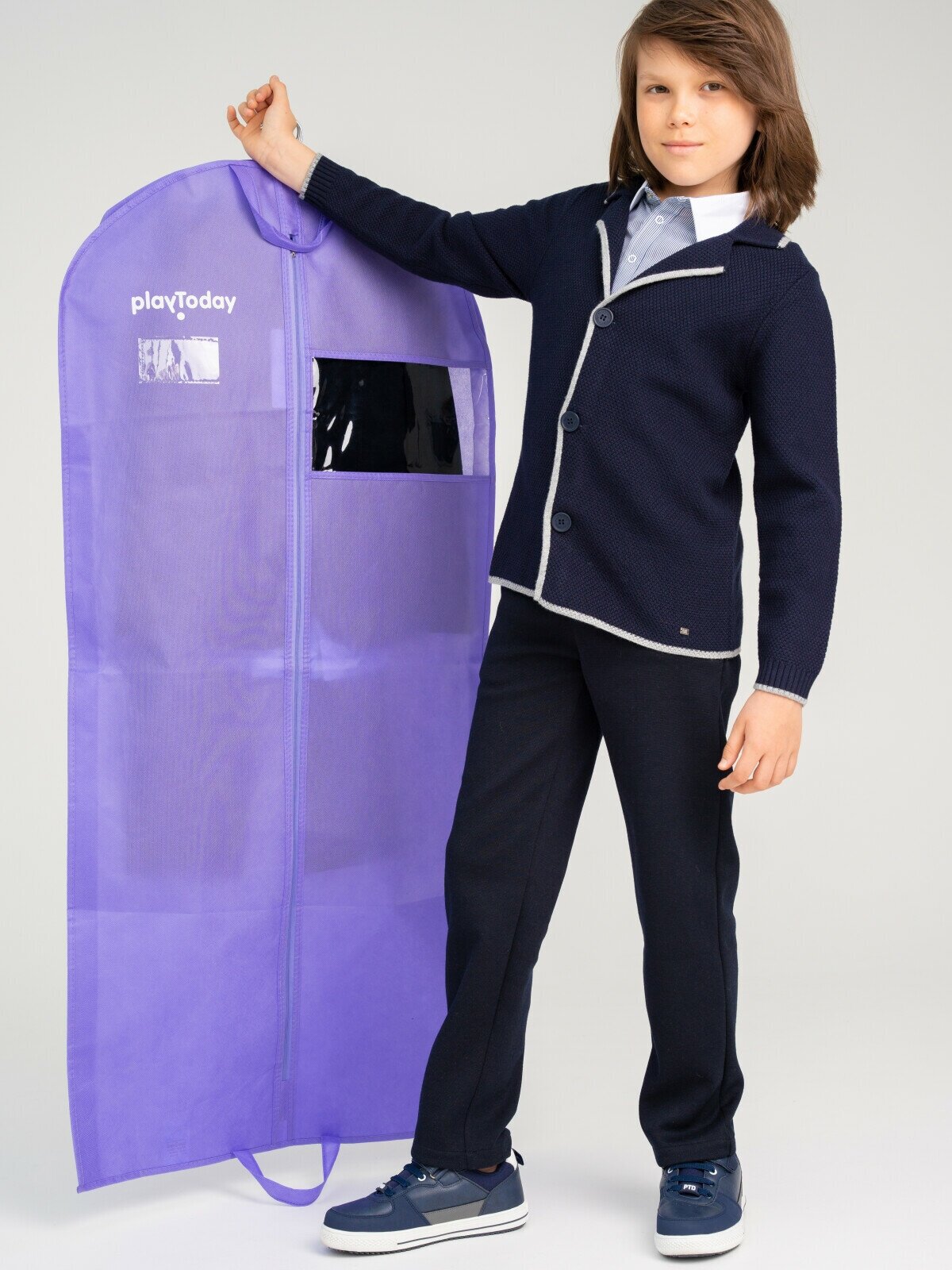 Чехол для одежды 130 см PlayToday, размер 130*60 см, фиолетовый
