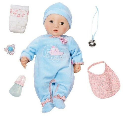 Интерактивная кукла Zapf Creation Baby Annabell Мальчик, 43 см, 794-654 голубой