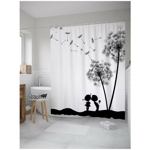 фото Штора для ванной joyarty романтика у одуванчиков 180х200 (sc-8364)