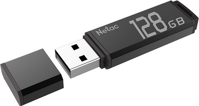 USB флешка Netac U351 128Gb metal black USB 3.0 (NT03U351N-128G-30BK)