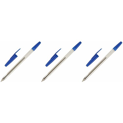 Ручка шариковая неавтоматическая Attache Economy WKX0027 синяя, 0,5мм-3ШТ