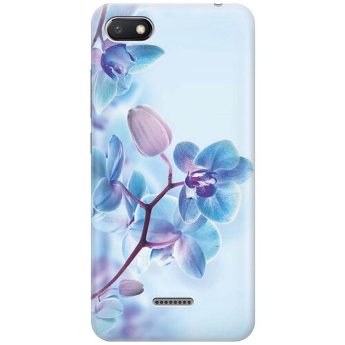 фото Gosso ультратонкий силиконовый чехол-накладка для xiaomi redmi 6a с принтом "синий цветок на синем"