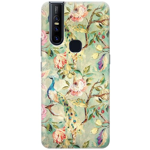 фото Cиликоновый чехол на vivo v15 / виво в15 с принтом "винтажный цветочный паттерн" gosso