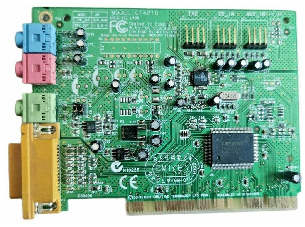 Звуковая карта Creative Sound Blaster Pci (CT-4810) звуковая карта