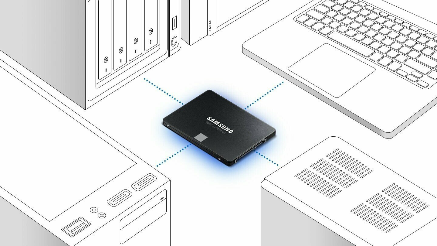 Твердотельный накопитель Samsung 870 EVO 1Tb SATA III MZ-77E1T0B/EU - фото №11
