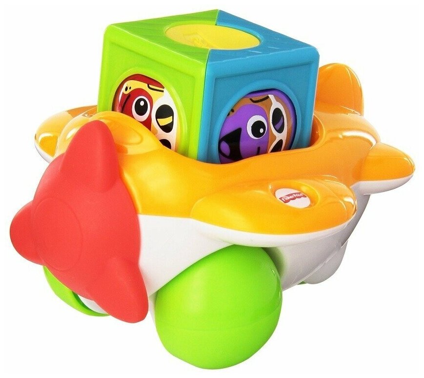 Самолет c пропеллером и крутящимся кубиком (Roller Blocks) Fisher Price