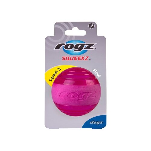 фото Rogz мяч с пищалкой squeekz, розовый, 0,059 кг
