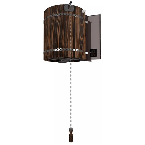 Обливное устройство Ливень 50 л. с деревянным обрамлением, лиственница темная