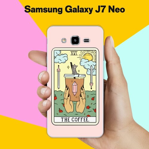 Силиконовый чехол на Samsung Galaxy J7 Neo Розовый / для Самсунг Галакси Джей 7 Нео силиконовый чехол на samsung galaxy j7 neo лев для самсунг галакси джей 7 нео
