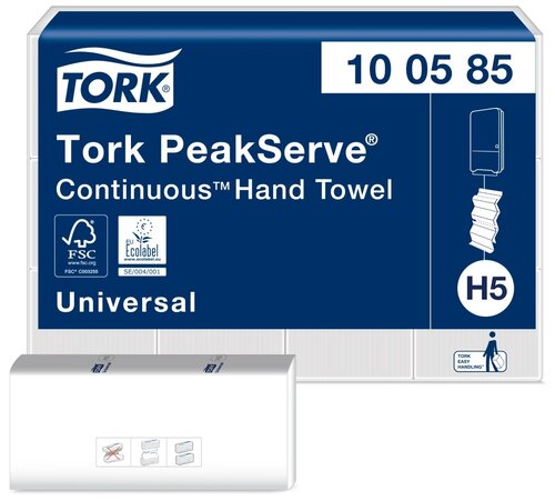 Полотенца бумажные TORK PeakServe universal 100585, 12 уп., белый