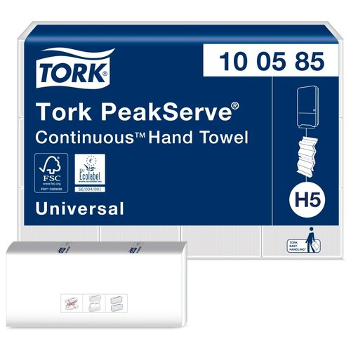 Полотенца бумажные TORK PeakServe universal 100585, 12 уп., белый