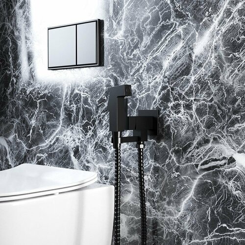 Смеситель с гигиеническим душем квадратный Paini Bella BLPZ442 гигиенический душ со смесителем damixa option 212000300 черный матовый