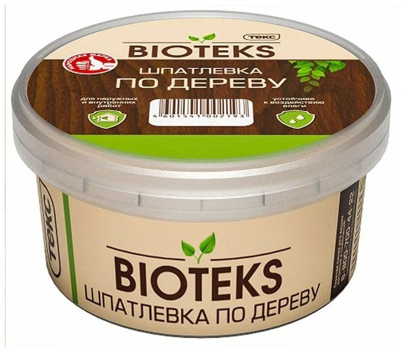 Шпатлевка текс BIOTEKS по дереву, дуб, 0.25 кг