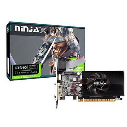 Видеокарта Ninja (Sinotex) NVIDIA GT610 1GB 64-Bit DDR3 DVI HDMI CRT 1FAN RTL (NF61NP013F) видеокарта sinotex ninja nk61np023f gt610 pcie 48sp 2g 64bit ddr3 dvi hdmi crt rtl
