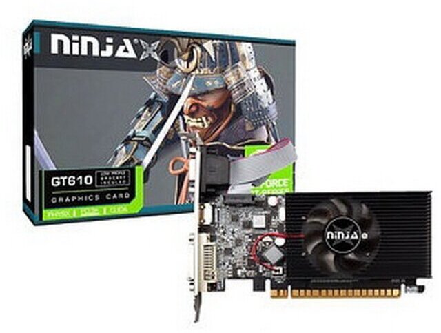 Видеокарта Ninja (Sinotex) GT610 PCIE (48SP) 2G 64-bit DDR3 DVI HDMI CRT