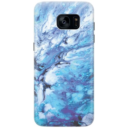 фото Cиликоновый чехол синий мрамор на samsung galaxy s7 edge / самсунг с7 эдж re:pa