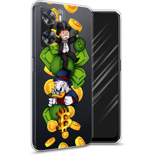 Силиконовый чехол на Oppo A77 4G / Оппо А77 4G Scrooge McDuck and Monopoly, прозрачный силиконовый чехол scrooge mcduck and monopoly на realme 10 4g реалми 10 4g