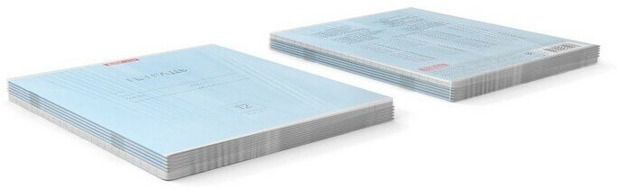 Тетрадь Erich Krause 12 листов, клетка, мелованная картонная обложка, классика голубая (35192)
