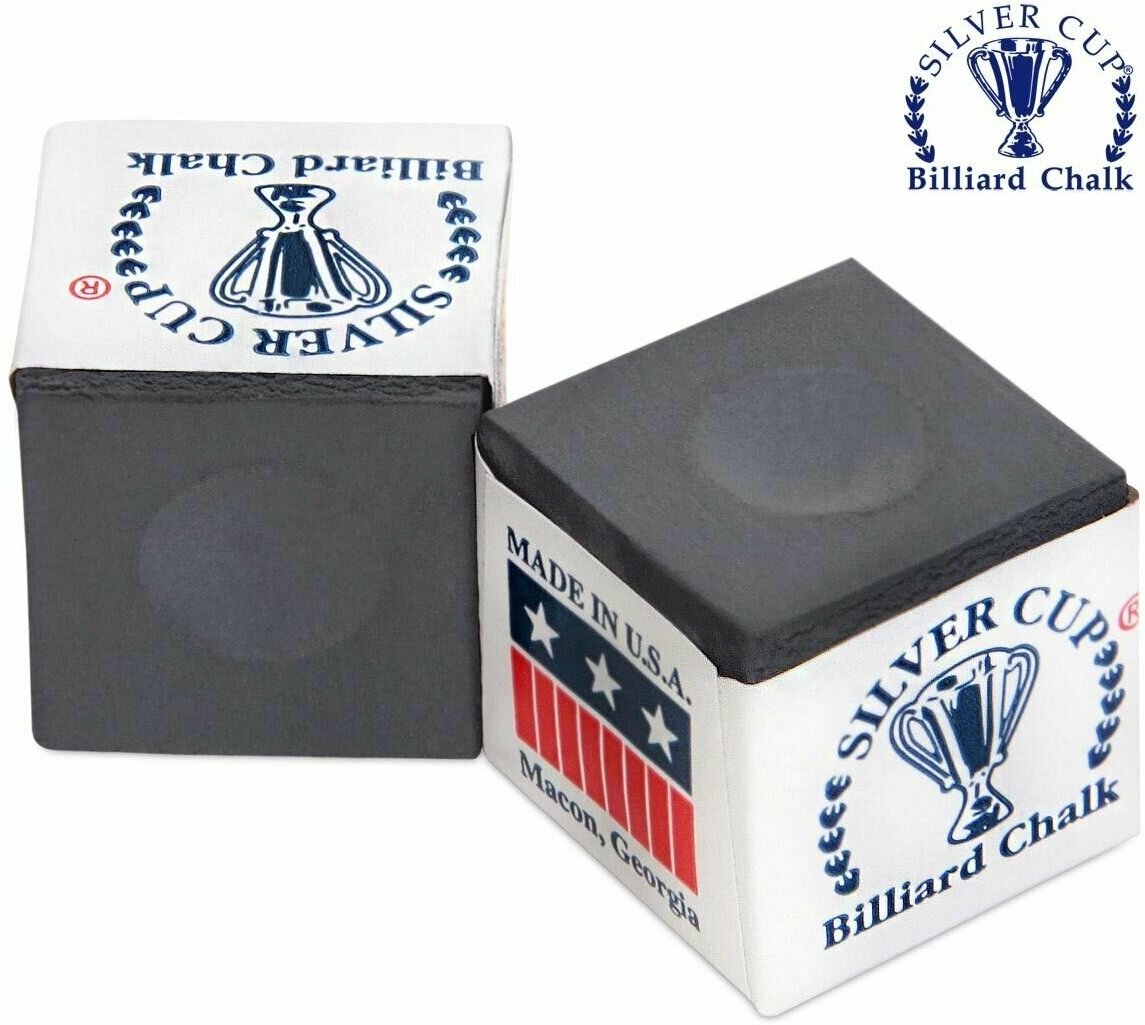 фото Мел для бильярда Сильвер Кап темно-серый / Silver Cup Charcoal, 2 шт.