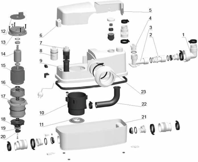 Насос канализационный LEO WC-600A