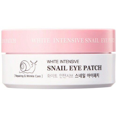 Купить HANIxHANI Гидрогелевые патчи для глаз увлажняющие с муцином улитки и гиалуроновой кислотой White Intensive Snail Eye Patch, 60 шт.