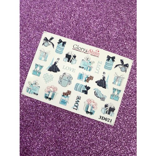 Наклейки для ногтей Glory Shain 3D