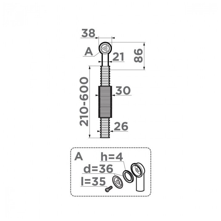 Сменный круглый перелив для арматуры Omoikiri OV-1-R-AB022 - фотография № 4