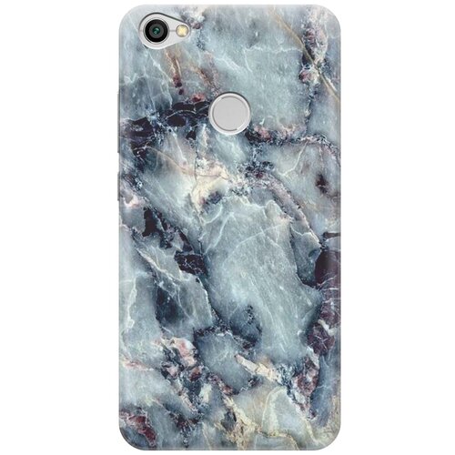 фото Re:paчехол - накладка artcolor для xiaomi redmi note 5a prime с принтом "бледно-синий мрамор"