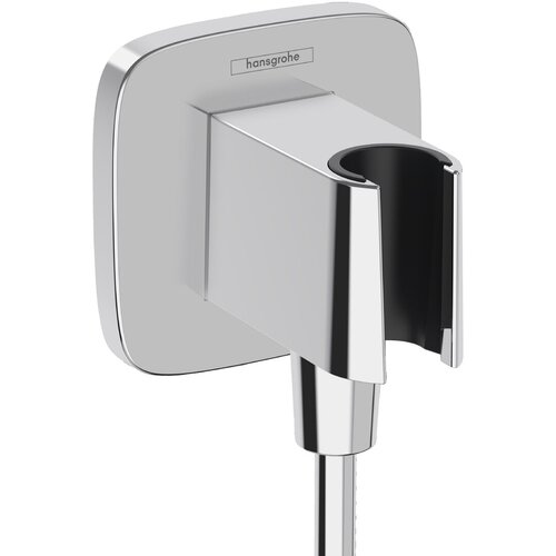 Шланговое подсоединение Hansgrohe FixFit Q с держателем лейки, хром 26887000 fixfit q держатель душа 26887700