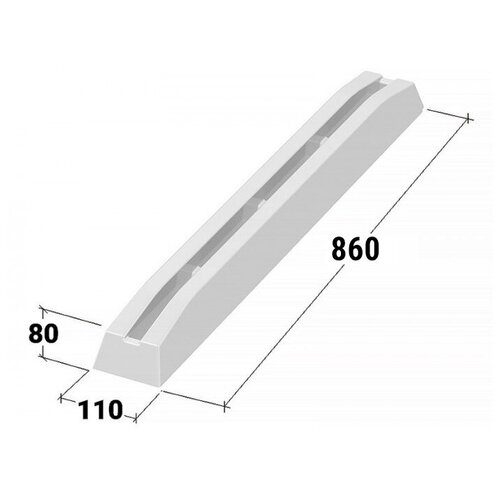 Кранец причальный Техномарин, 860 х 110 x 80 мм, этиленвинилацетат, белый