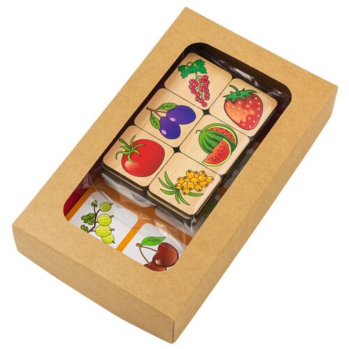Настольная игра Alatoys Лото Фрукты-овощи развивающие игрушки alatoys игры с прищепками фрукты овощи пр14