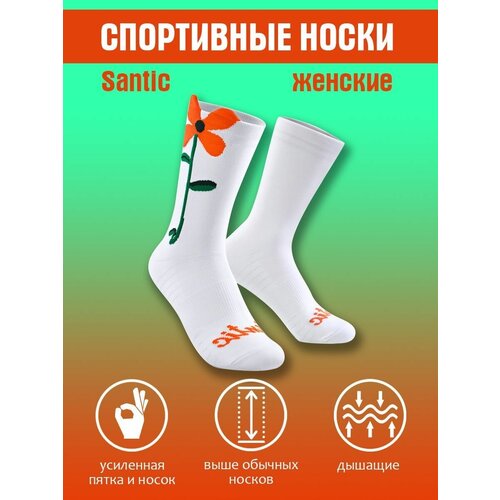 Носки Santic, оранжевый, белый