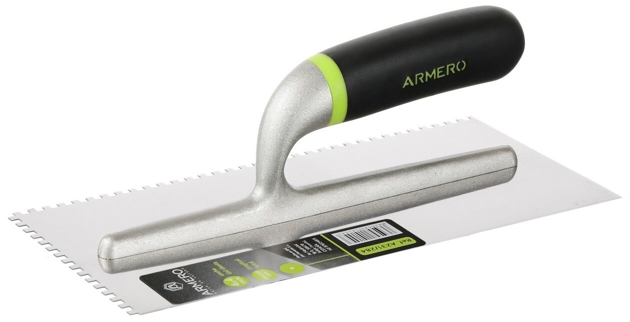 фото Гладилка зубчатая Armero A231/284 зеркальная 280x130 мм
