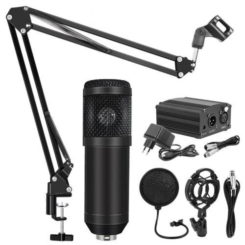 Конденсаторный студийный микрофон BM 800 с подставкой и фантомным питанием