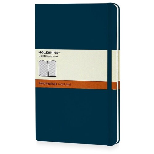 Записная книжка Moleskine Classic (в линейку) в твердой обложке, Large (13х21см), сапфир