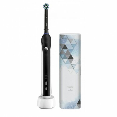 Электрическая зубная щетка Oral-B PRO 750 D16513 Black travel case черная 429000₽
